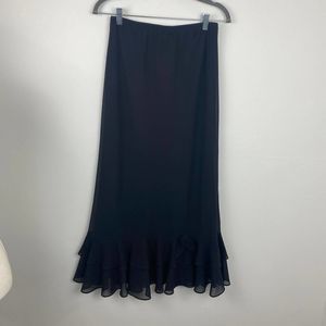 J.S. Edward, Black straight skirt.